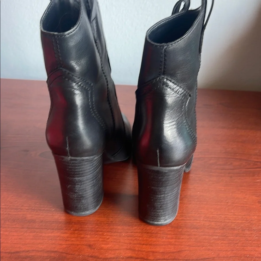 Black Leather Ankle Boots